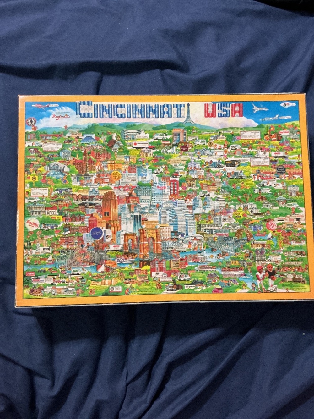 Vintage 1988 City of Cincinnati, Ohio 504 piece Puzzle COMPLETE